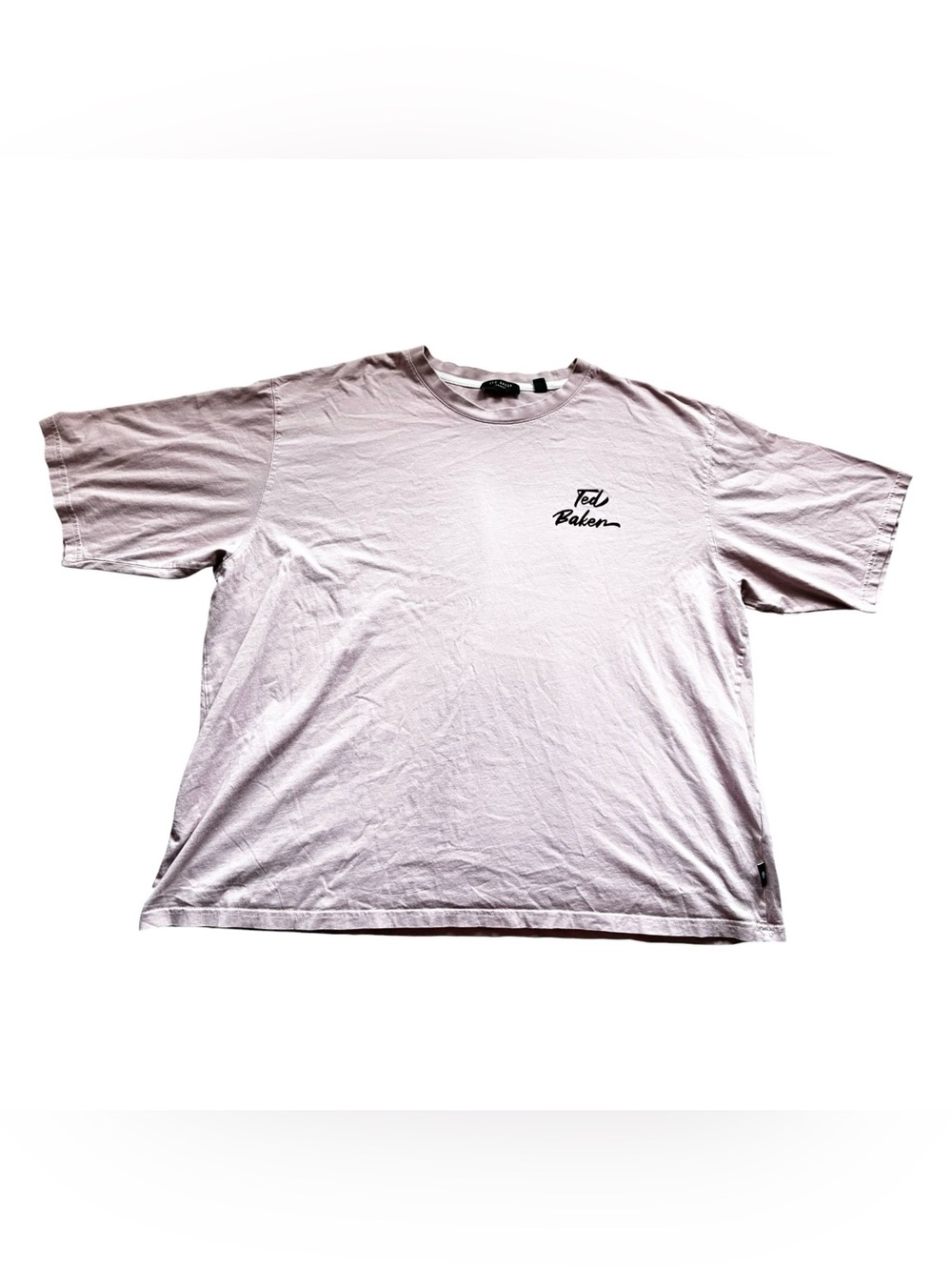 Ted Baker London Script Logo Embroidered T-Shirt- Dusty Pink-size 7(XXL/XXXL)